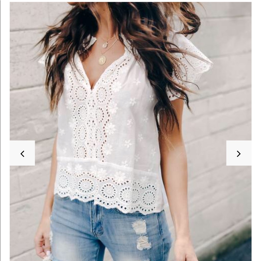 LAST CALL ❤️ NWT Boutique Eyelet Top